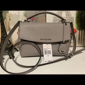 SOLD!!! Michael Kors Pearl Grey Ava Small Saffiano